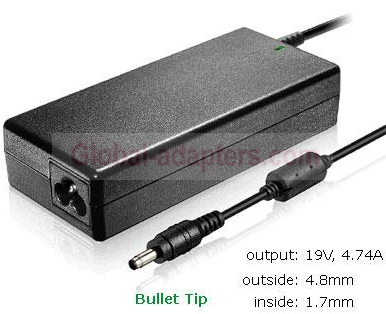 New 19V 4.74A 4.8 * 1.7mm LG LM60 Power Supply Ac Adapter